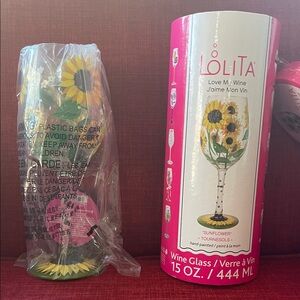 Lolita Sunflower Design Wine Glass